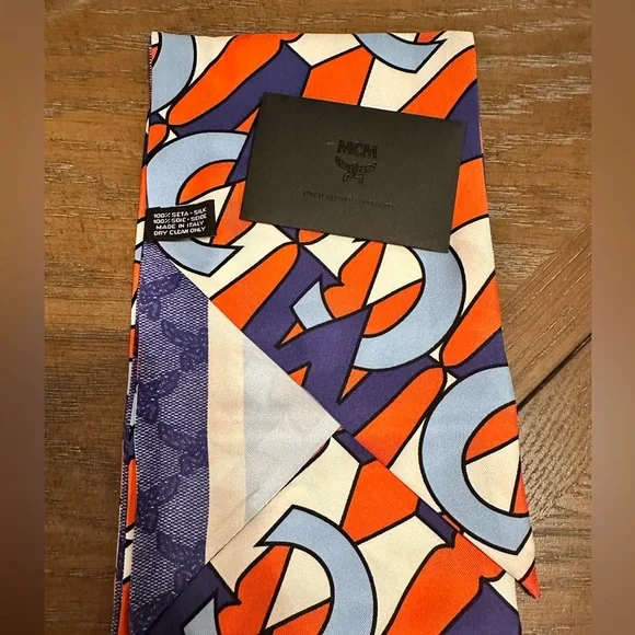 NWT MCM 100% Silk Scarf💎Authentic - Picture 3 of 17